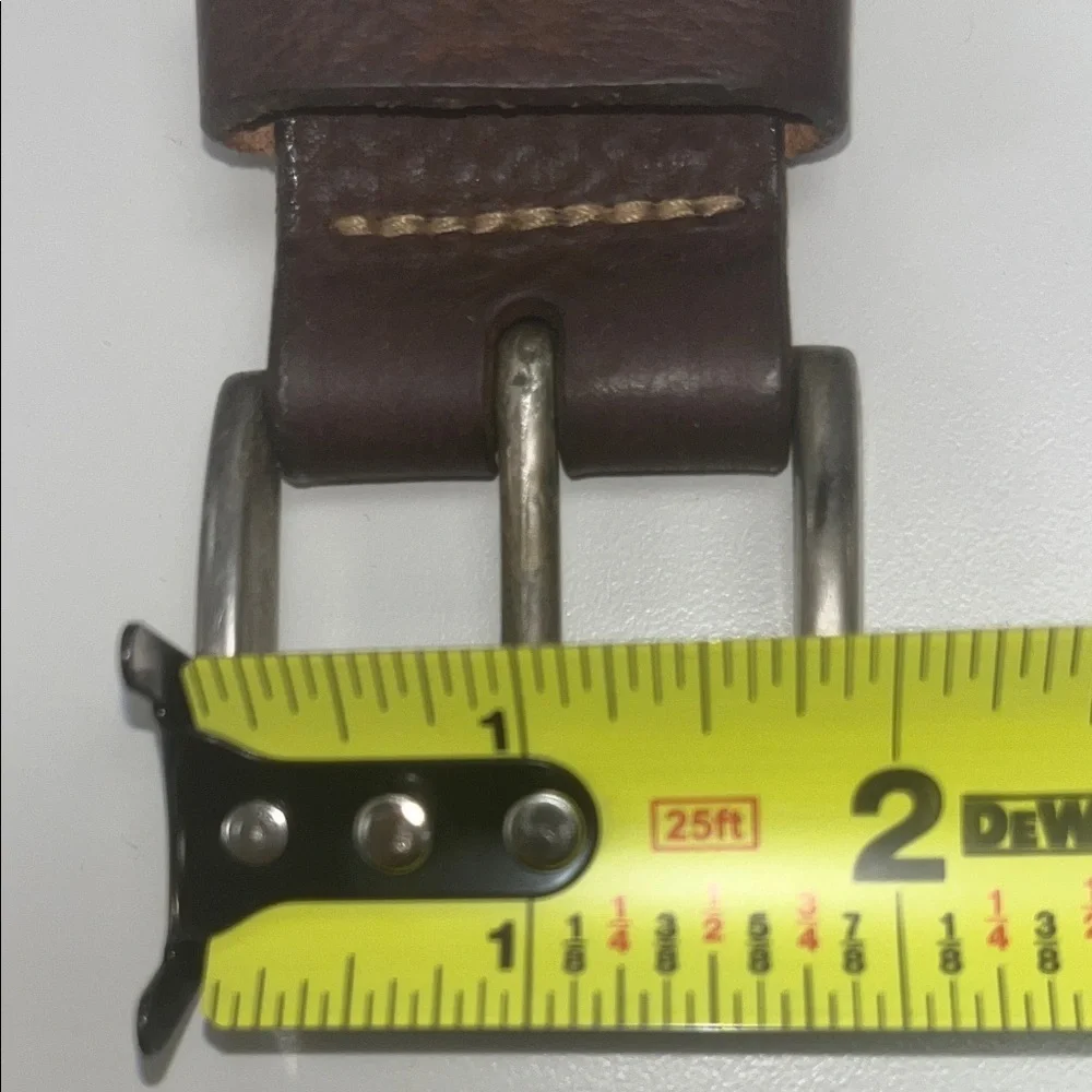 Original Structure BLUE Workwear Classic Dark Brown Leather Belt SZ 34